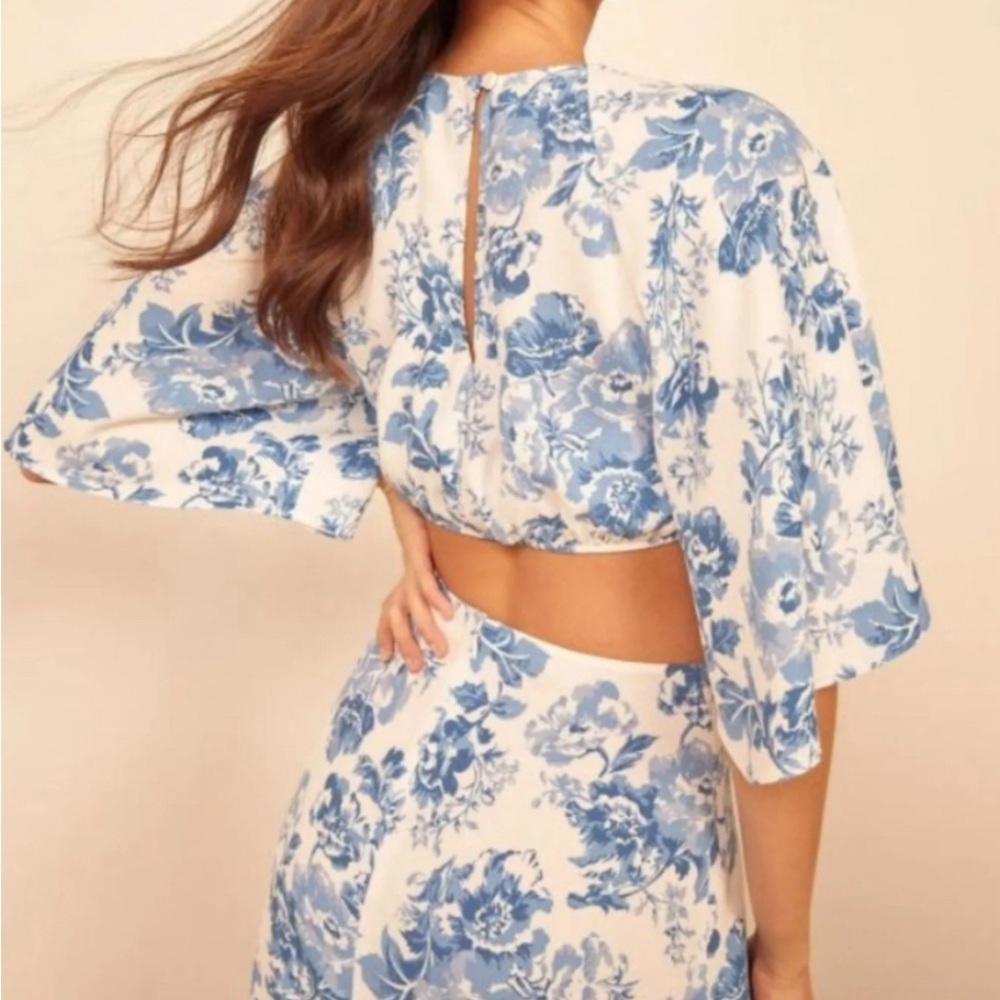 Reformation Benny cutout crepe midi dress size 2 - Picture 4 of 7